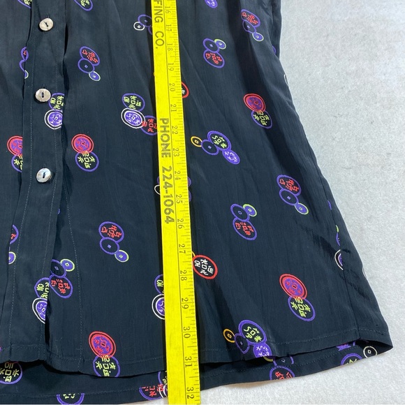 Chicos Design Button Down Shirt Blouse 2X Long Sleeve Chinese Flowy Top - Picture 3 of 6